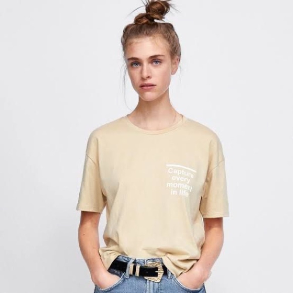 Zara Capture every moment in life T-Shirt